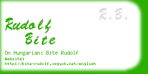 rudolf bite business card